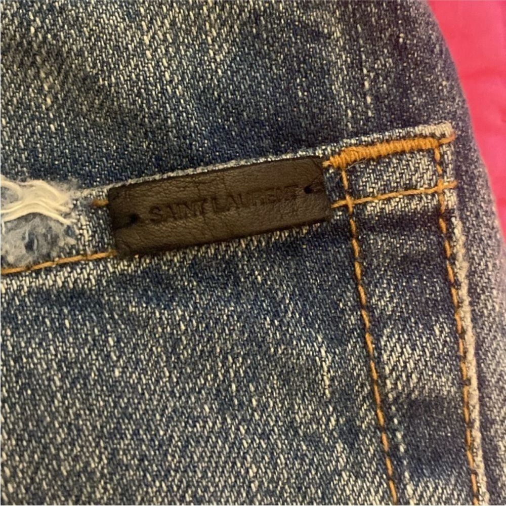 Saint Laurent cropped straight leg high waist jeans, size 25 - Picture 10 of 14
